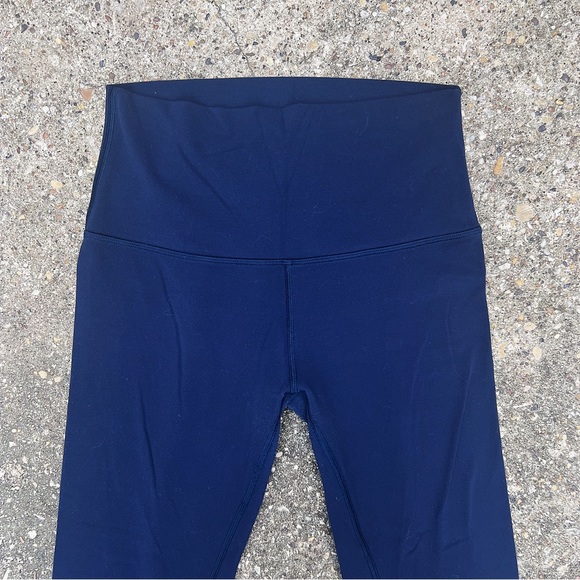 Lululemon Navy Blue Cropped Leggings High Waisted Capri Gym Tights Size 4 - Picture 5 of 12